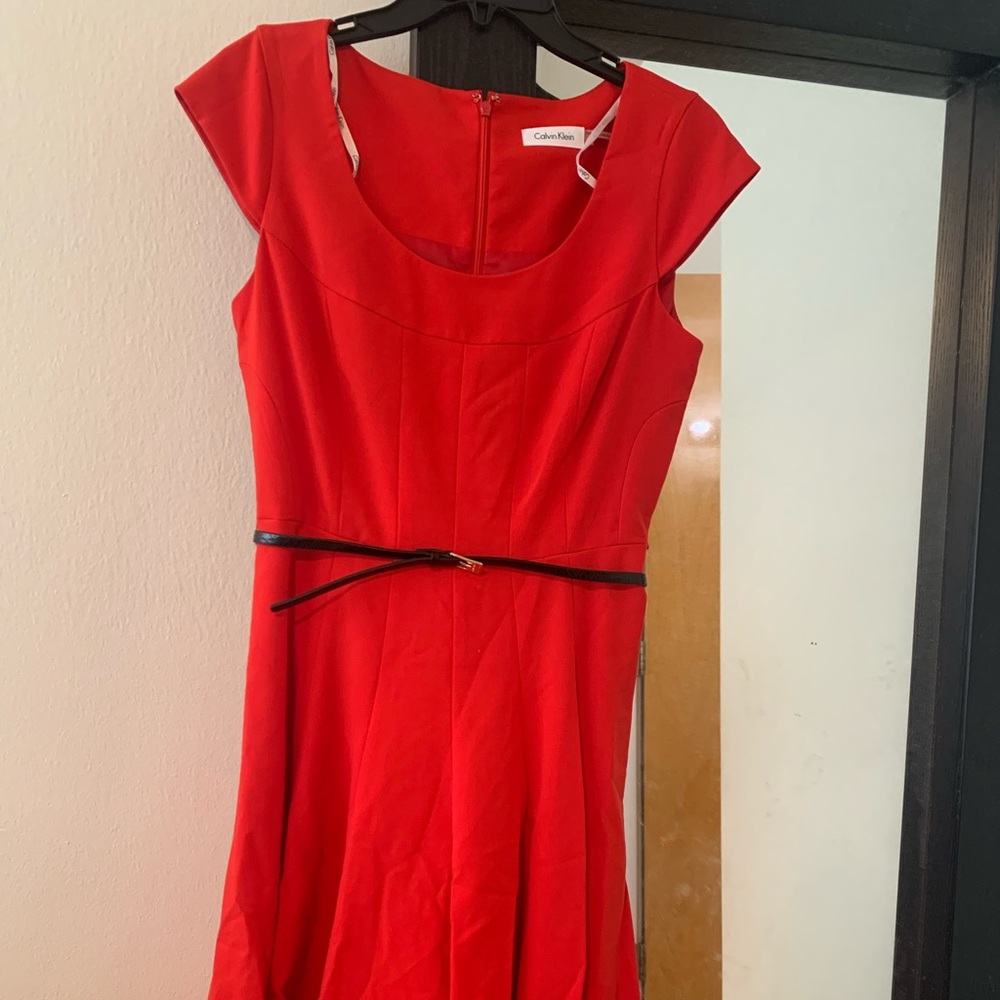 Calvin Klein red dress